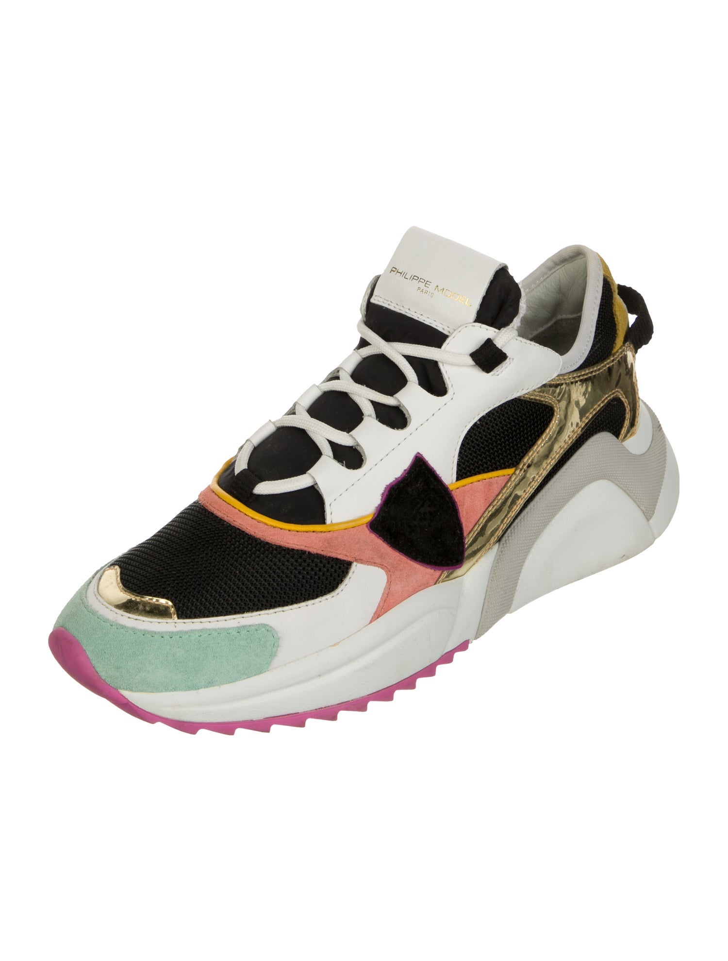 Philippe Model Leather Printed Chunky Sneakers
