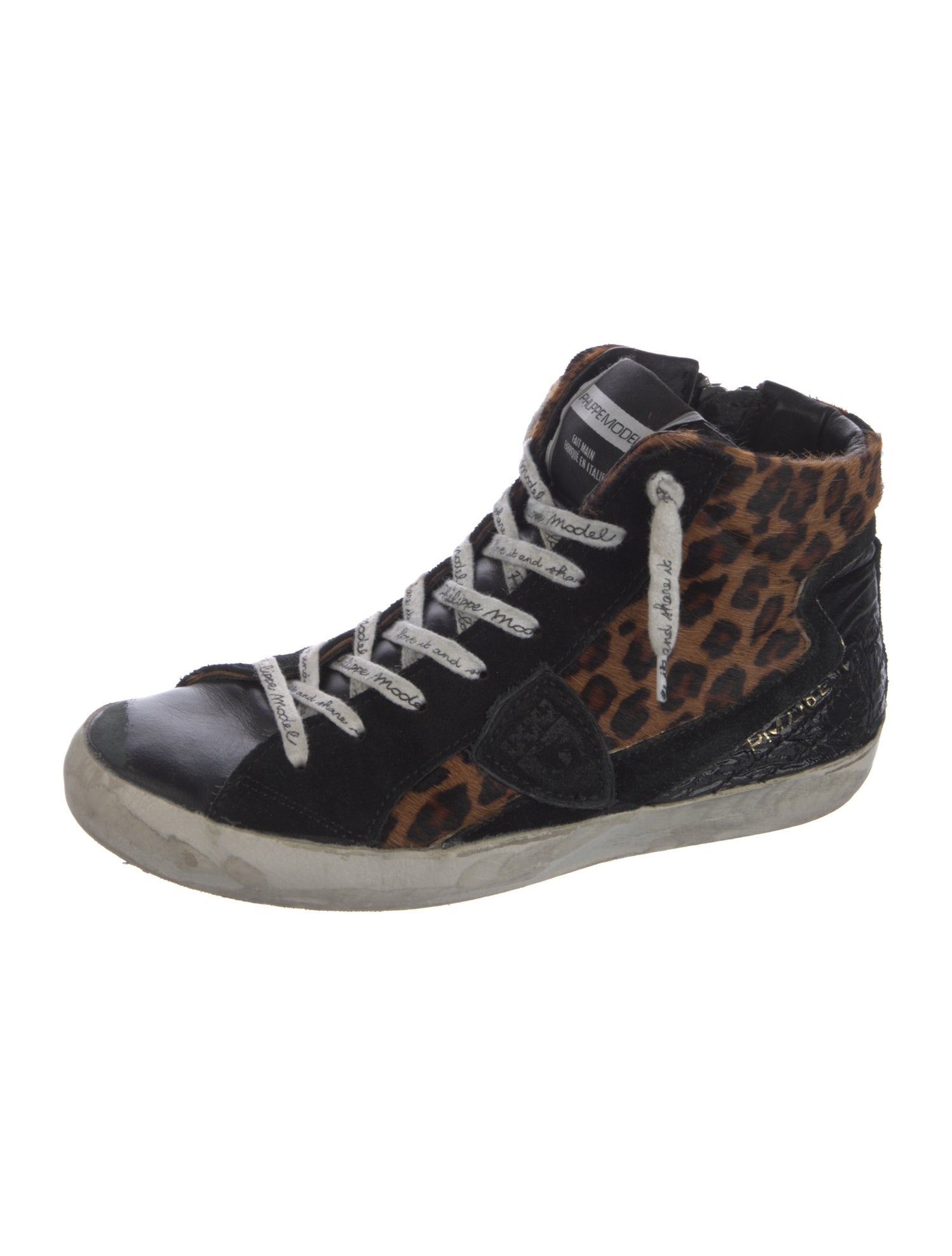 Philippe Model Ponyhair Animal Print Sneakers