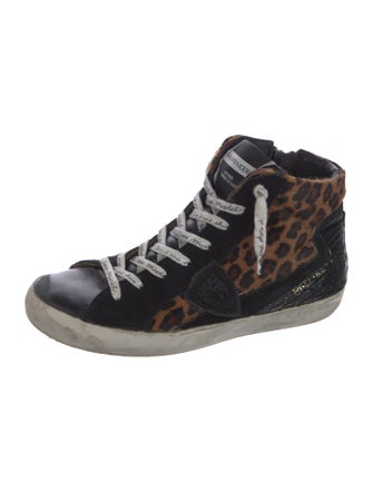 Philippe Model Ponyhair Animal Print Sneakers