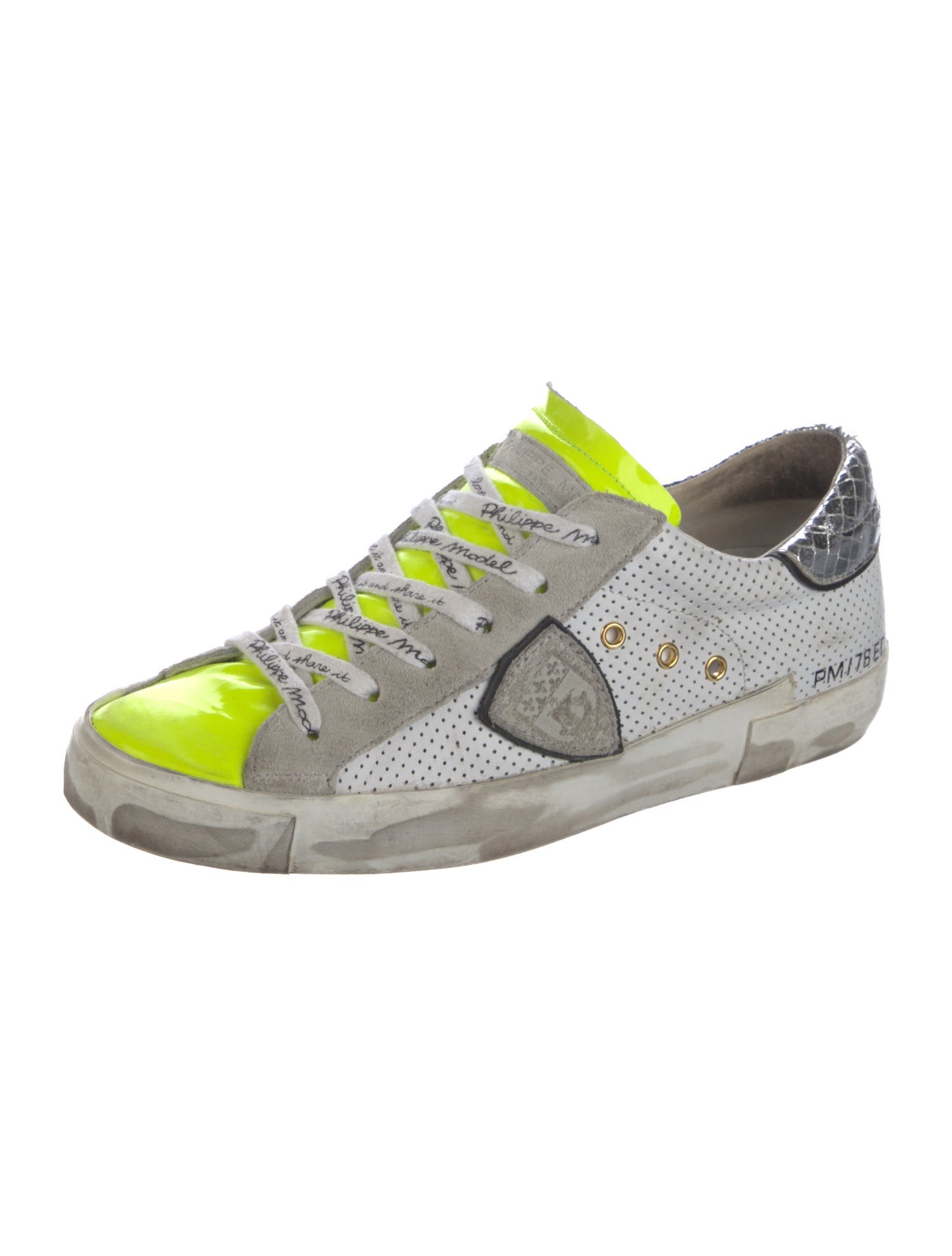 Philippe Model Neoprene Colorblock Pattern Sneakers