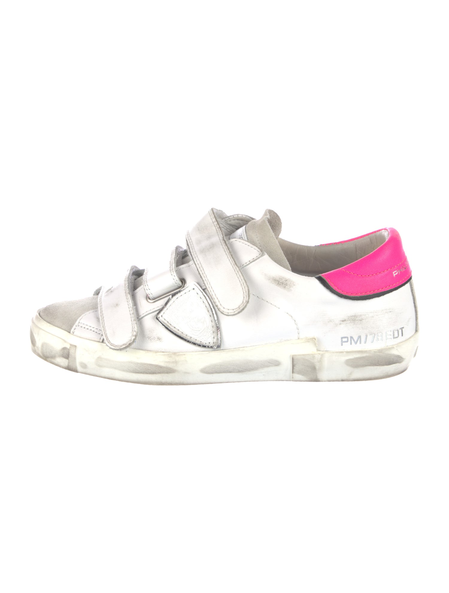 Philippe Model Leather Colorblock Pattern Sneakers