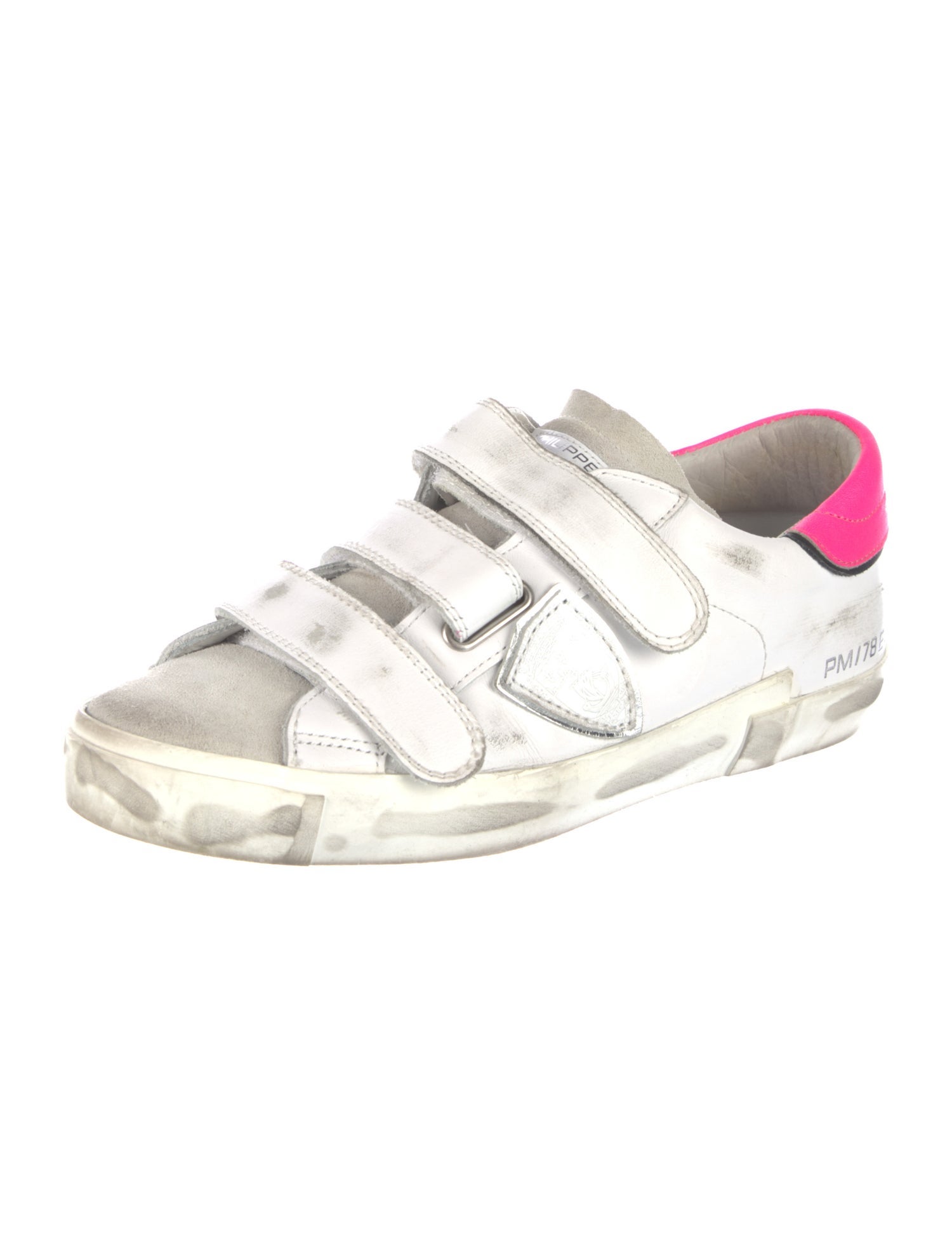 Philippe Model Leather Colorblock Pattern Sneakers