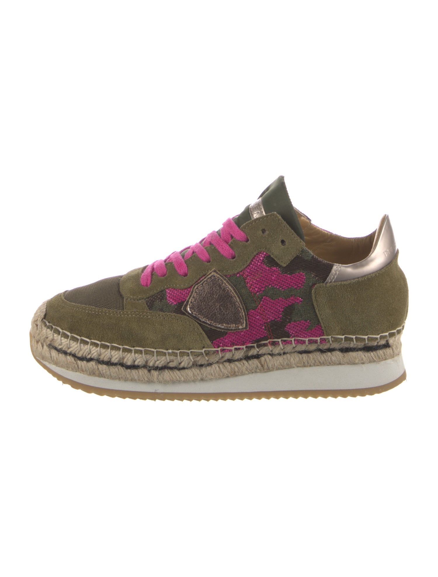 Philippe Model Suede Printed Espadrille Sneakers