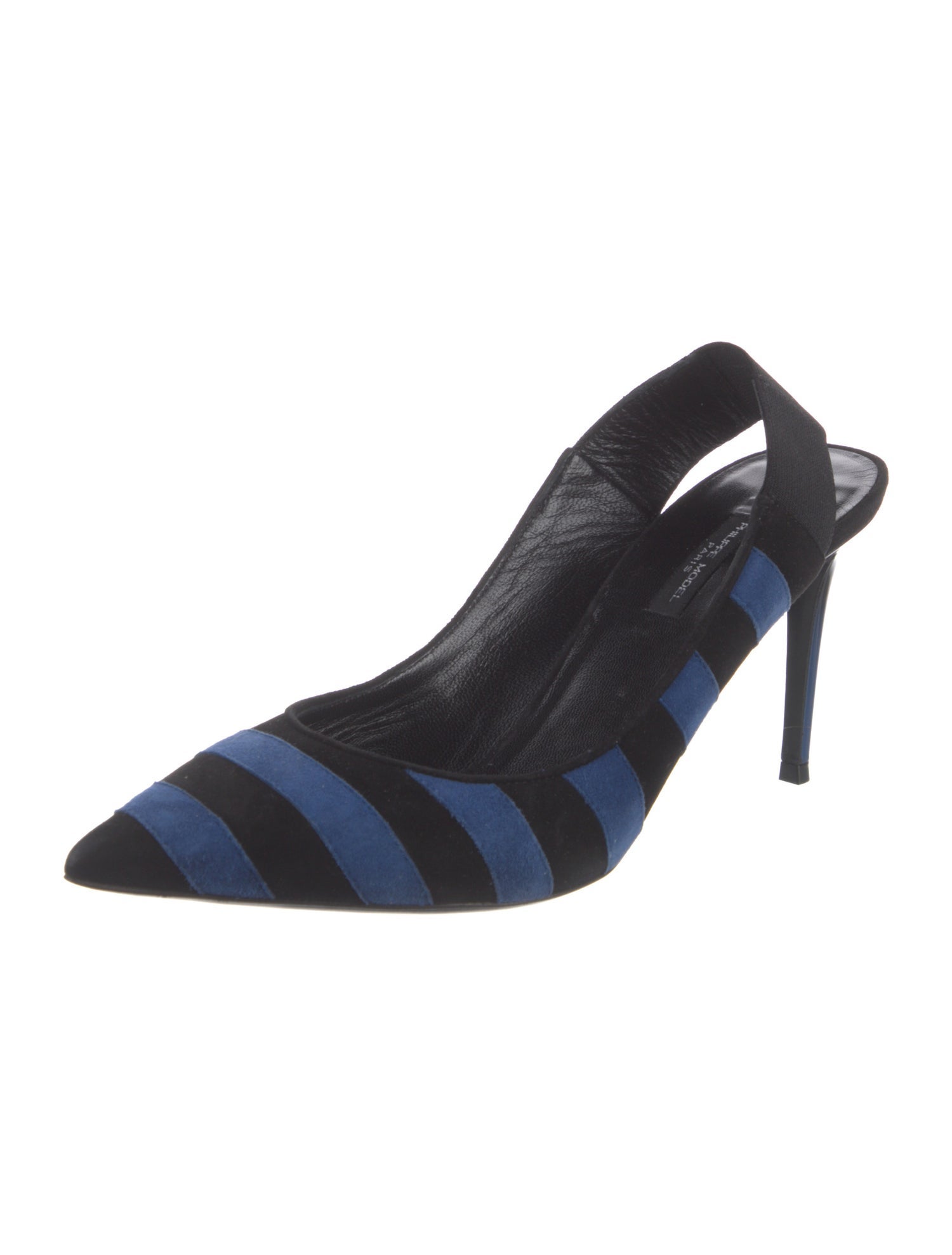 Philippe Model Suede Printed Slingback Pumps