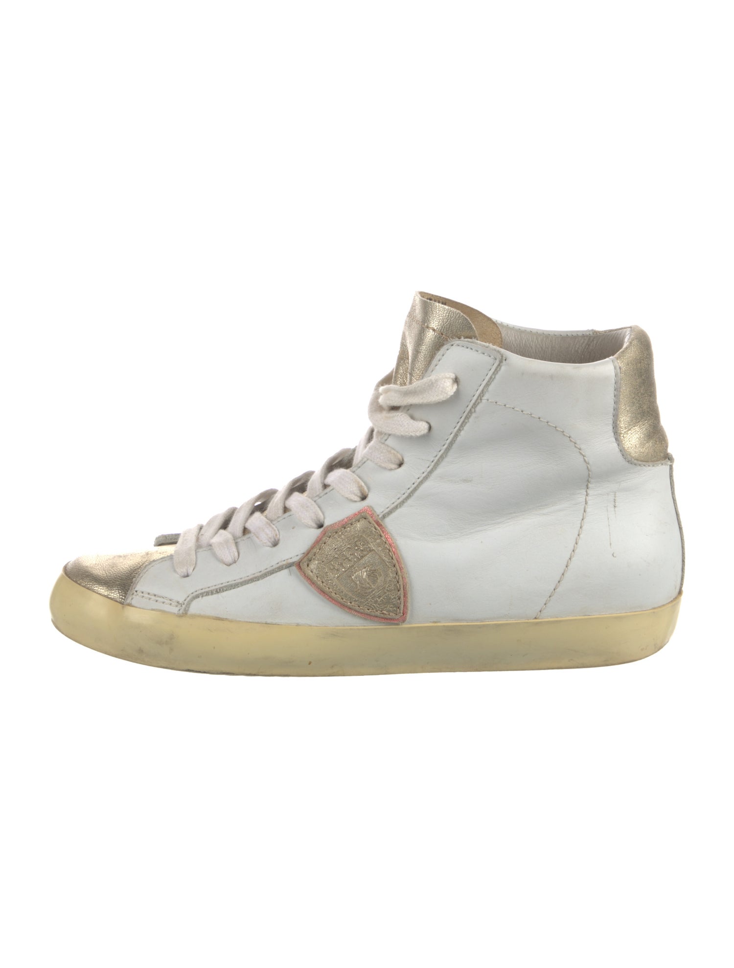 Philippe Model Leather Colorblock Pattern Sneakers