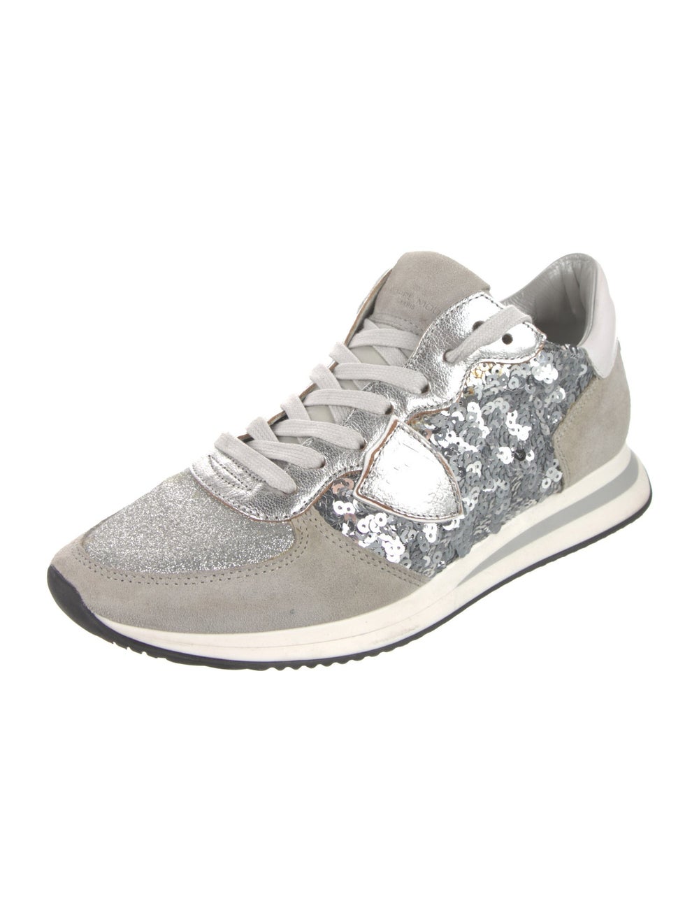 Philippe Model Suede Colorblock Pattern Sneakers - image 2
