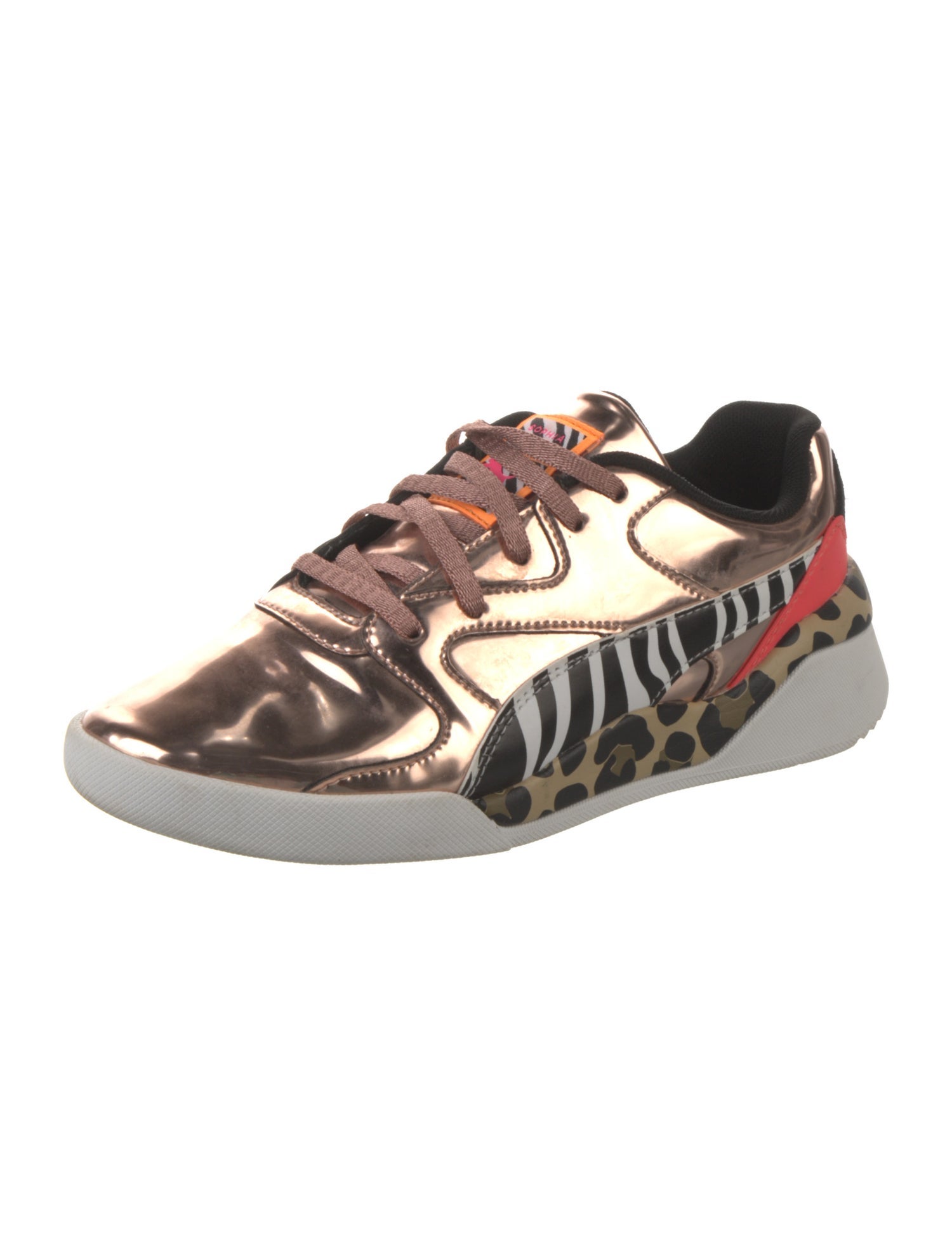 Puma x Sophia Webster Patent Leather Animal Print Sneakers