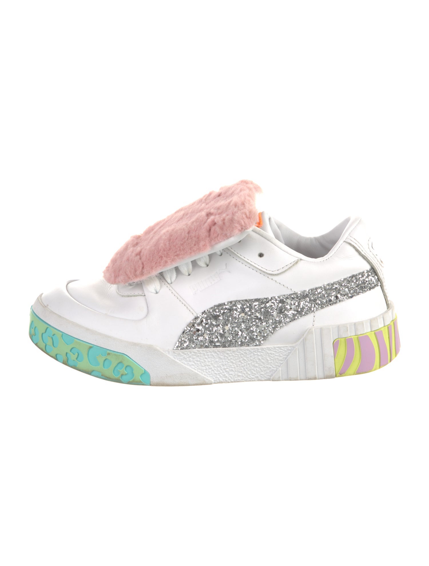 Puma x Sophia Webster Leather Glitter Accents Athletic Sneakers