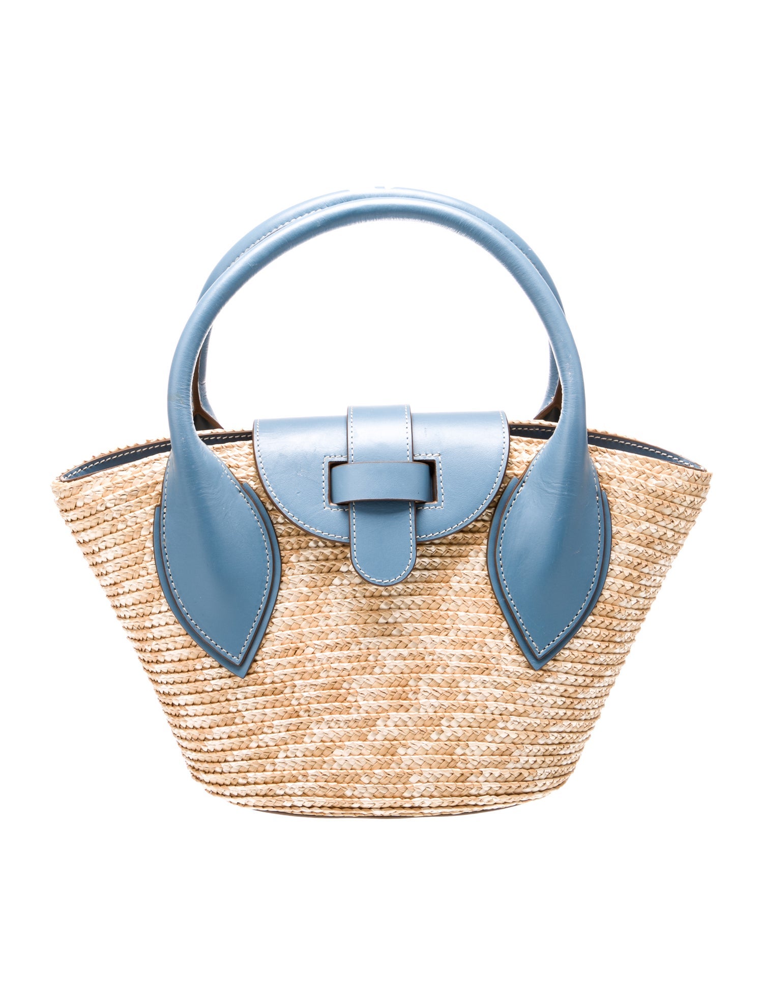 Pamela Munson Straw Top Handle Bag