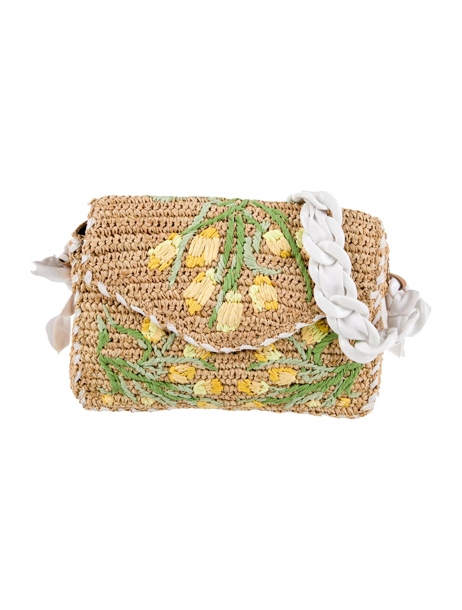 Pamela Munson Raffia Shoulder Bag