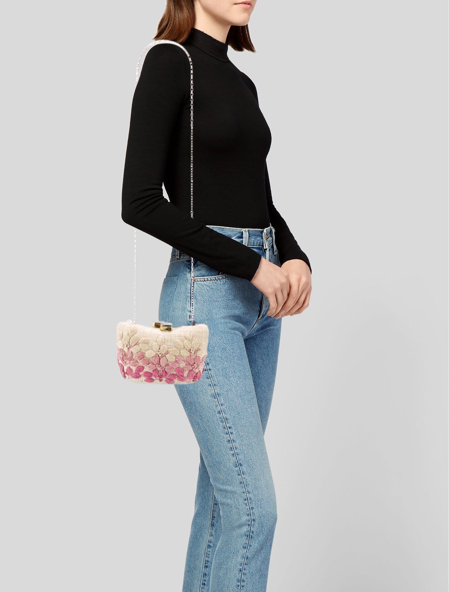 Pamela Munson Straw Minaudière w/ Tags
