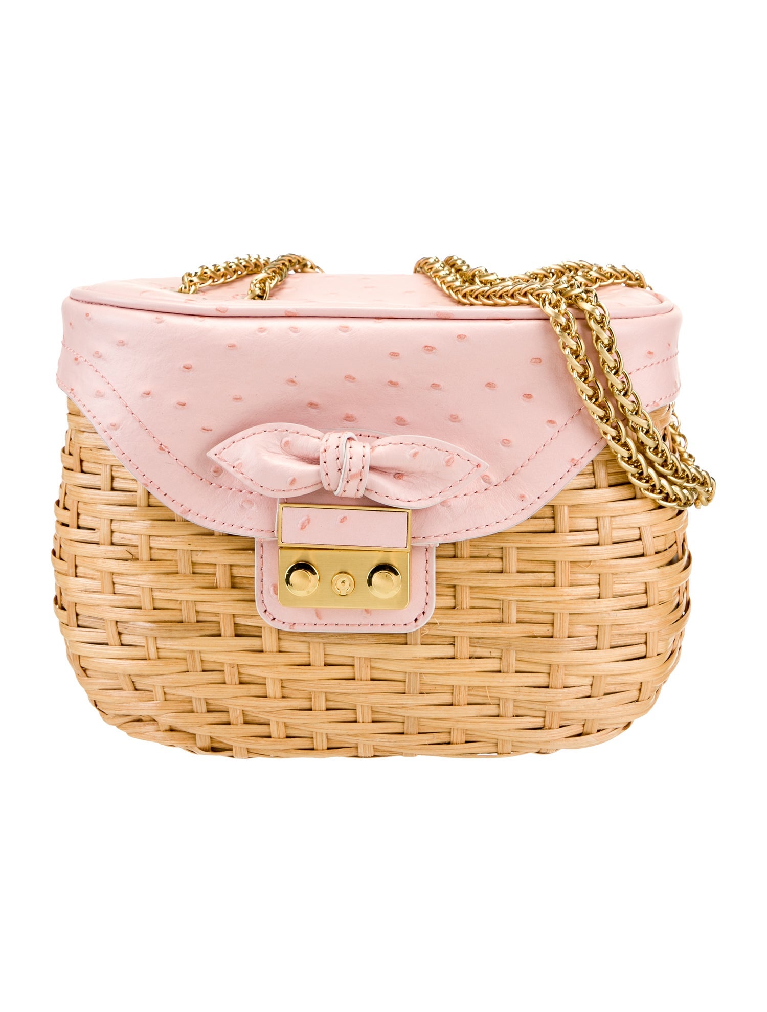 Pamela Munson Embossed Leather Shoulder Bag