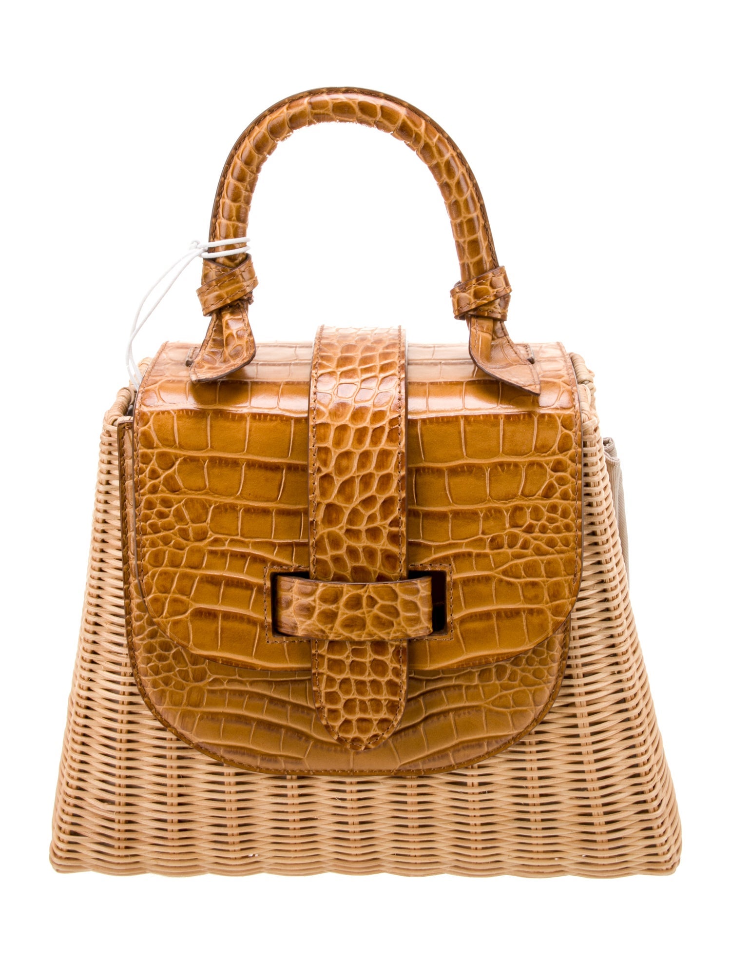 Pamela Munson Wicker Top Handle Bag w/ Tags