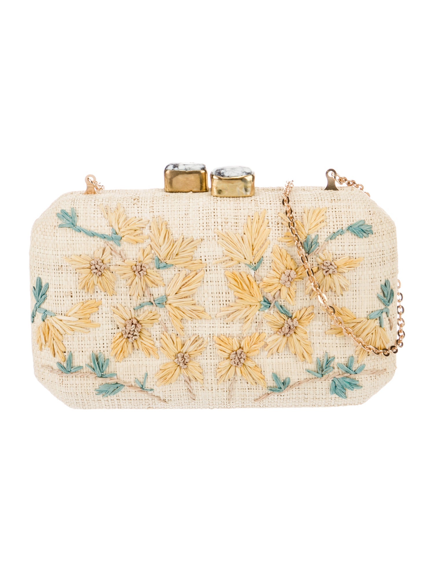 Pamela Munson Straw Minaudière w/ Tags