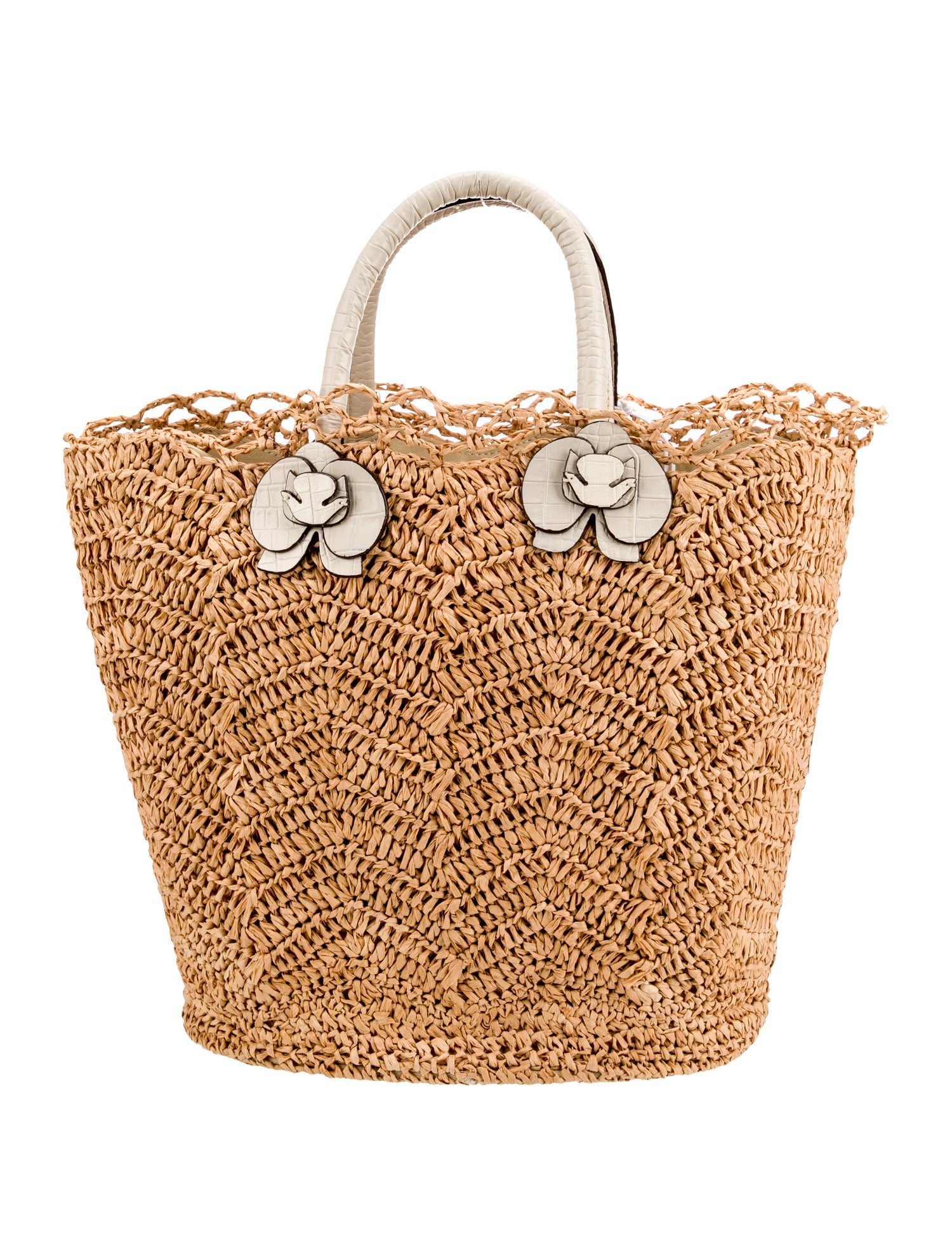 Pamela Munson Raffia Top Handle Bag w/ Tags