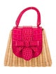 Pamela Munson Rattan Top Handle Bag