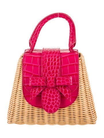 Pamela Munson Handle Bags Rattan Top Bag