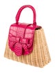 Pamela Munson Rattan Top Handle Bag