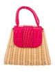 Pamela Munson Rattan Top Handle Bag