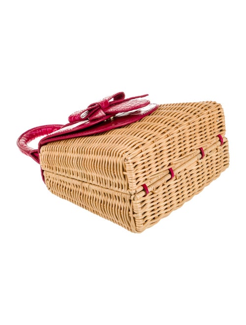 Pamela Munson Rattan Top Handle Bag