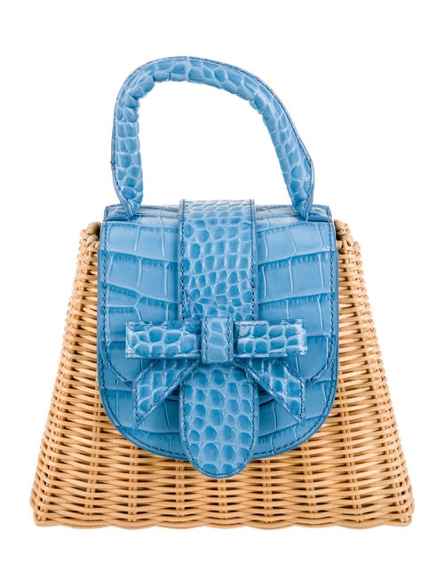 Pamela Munson Rattan Top Handle Bag