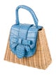 Pamela Munson Rattan Top Handle Bag