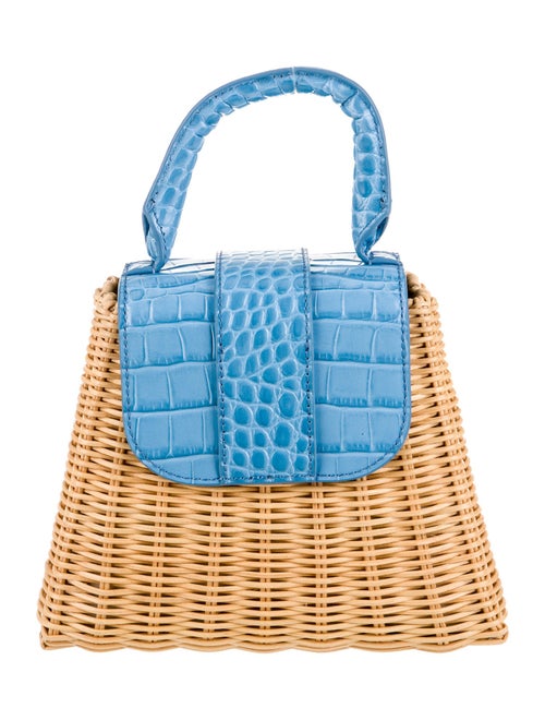 Pamela Munson Rattan Top Handle Bag
