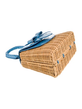 Pamela Munson Rattan Top Handle Bag