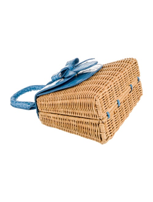 Pamela Munson Rattan Top Handle Bag