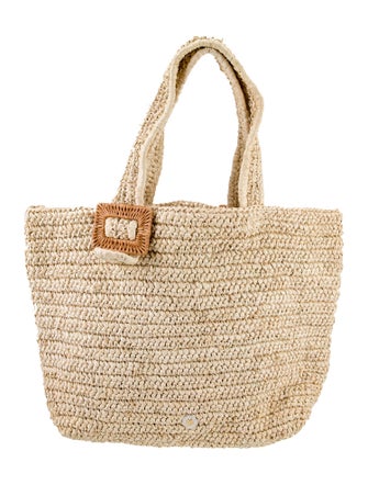 Pamela Munson Straw Weekender Bag
