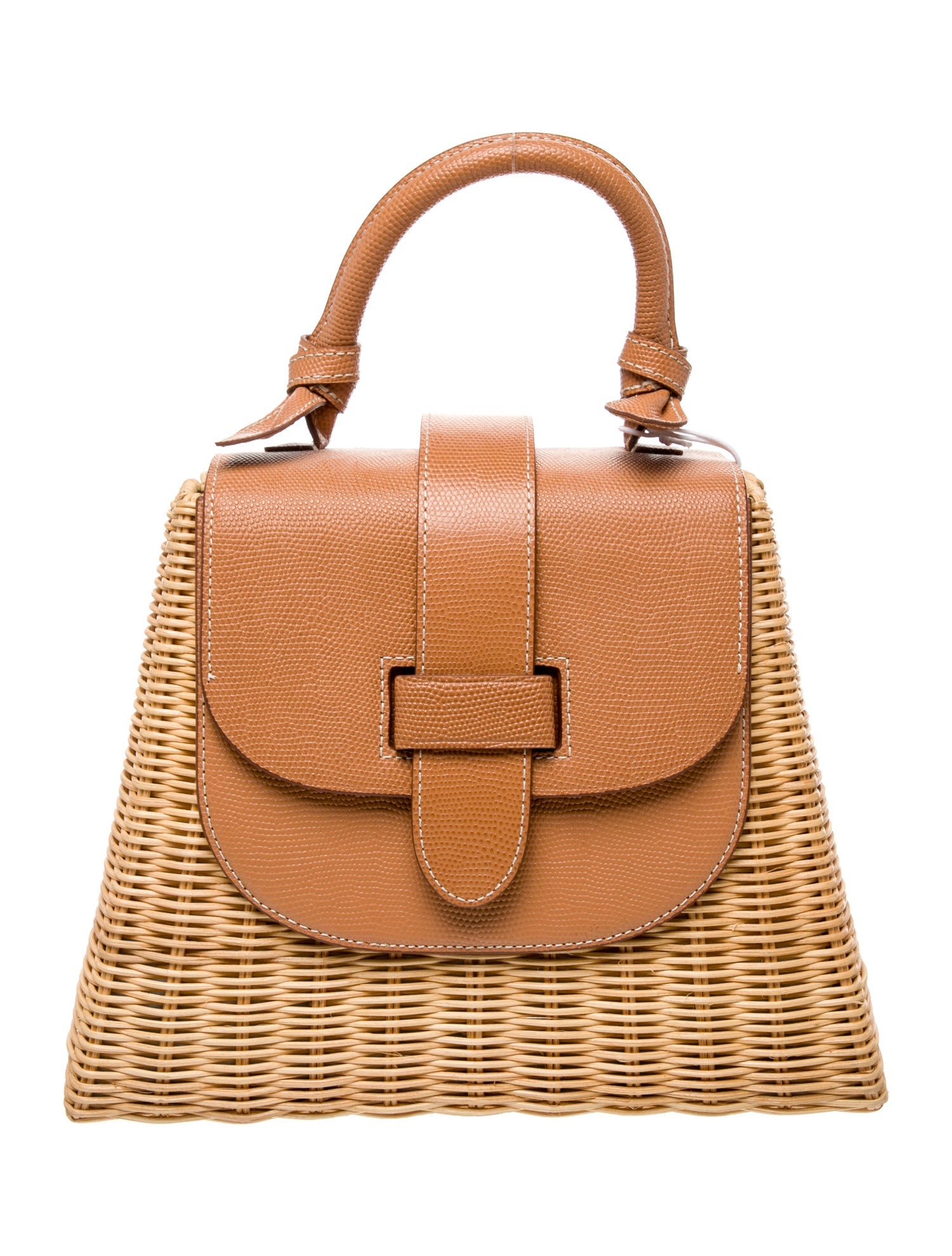 Pamela Munson Wicker Top Handle Bag w/ Tags