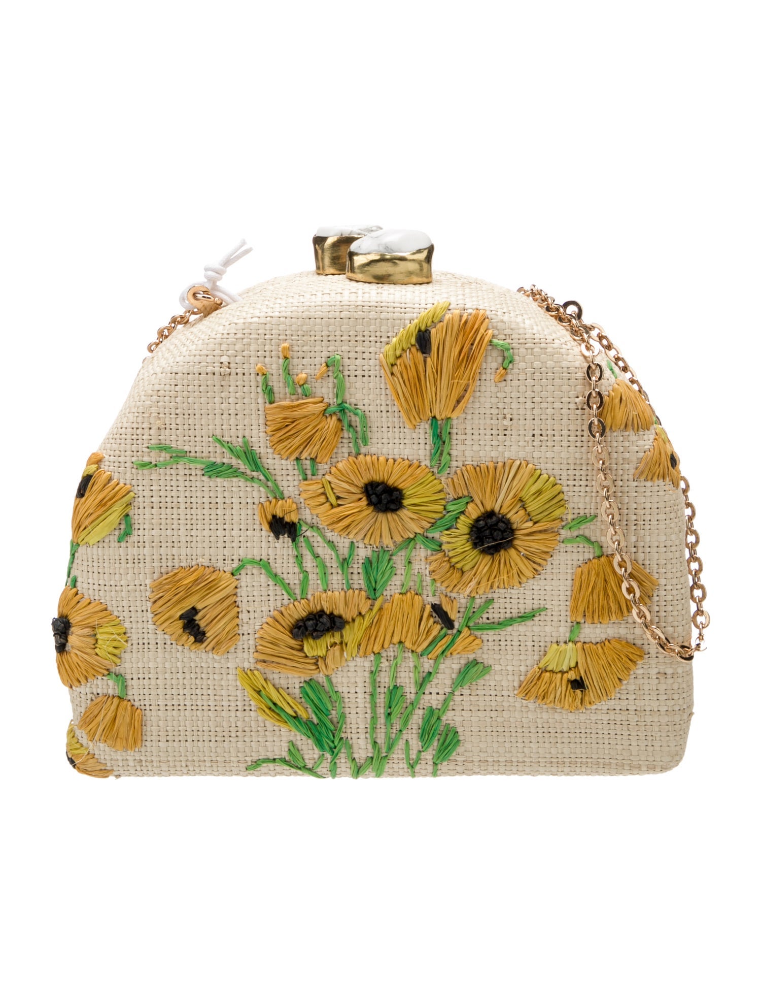 Pamela Munson Straw Minaudière w/ Tags