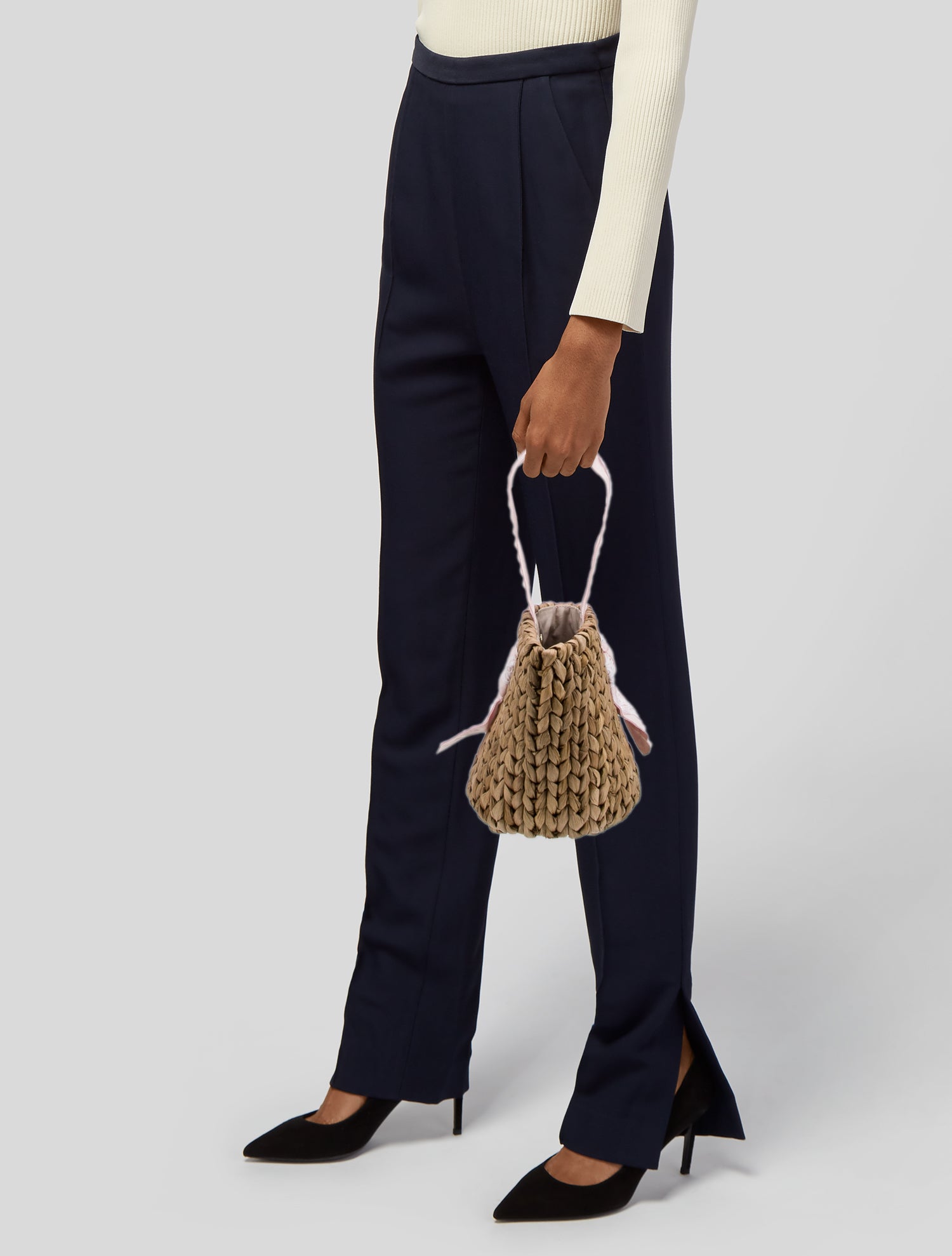 Pamela Munson Raffia Shoulder Bag