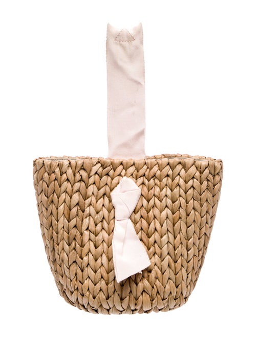 Pamela Munson Straw Bucket Bag