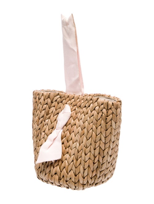 Pamela Munson Straw Bucket Bag