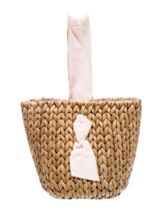 Pamela Munson Straw Bucket Bag