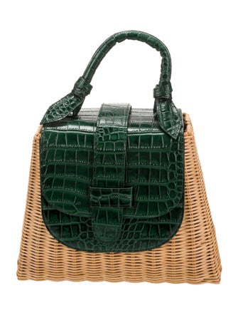 Pamela Munson Straw Top Handle Bag