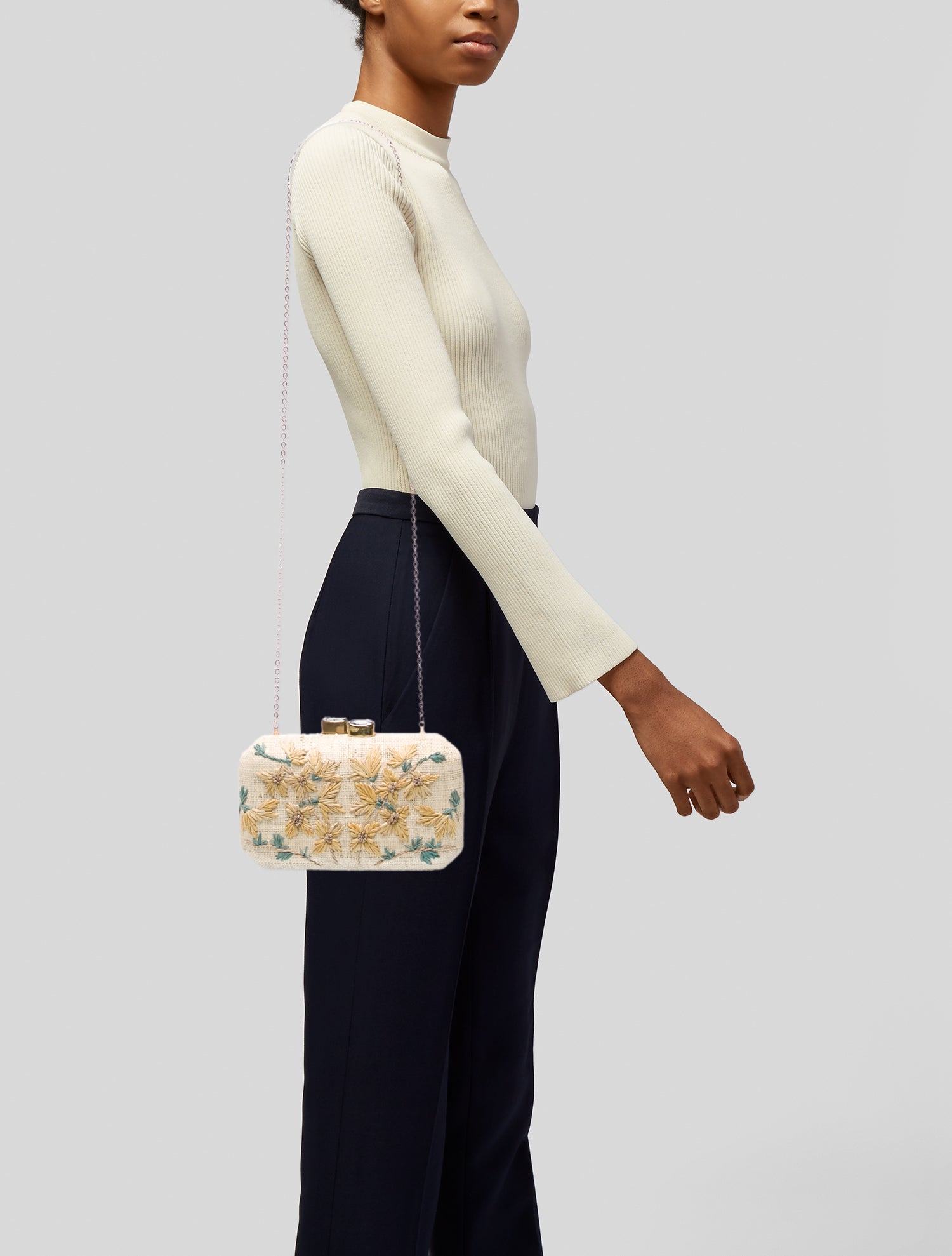 Pamela Munson Raffia Minaudière w/ Tags