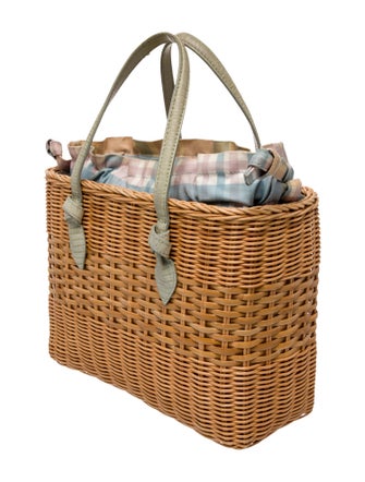 Pamela Munson Rattan Top Handle Bag
