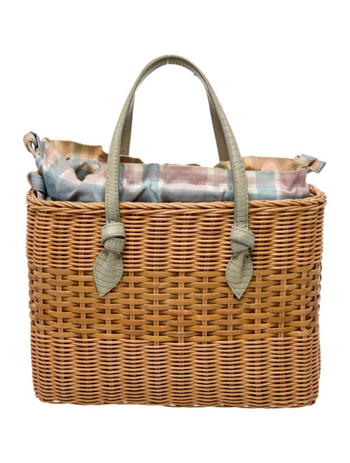 Pamela Munson Rattan Top Handle Bag