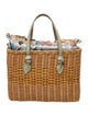 Pamela Munson Rattan Top Handle Bag