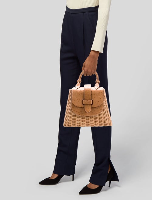 Pamela Munson Rattan Top Handle Bag