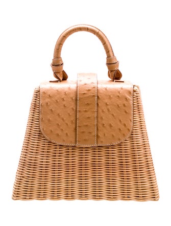 Pamela Munson Rattan Top Handle Bag