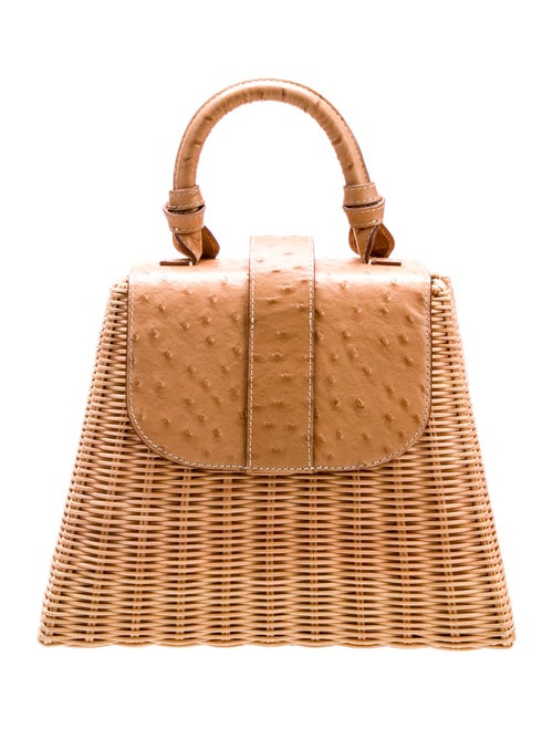 Pamela Munson Rattan Top Handle Bag