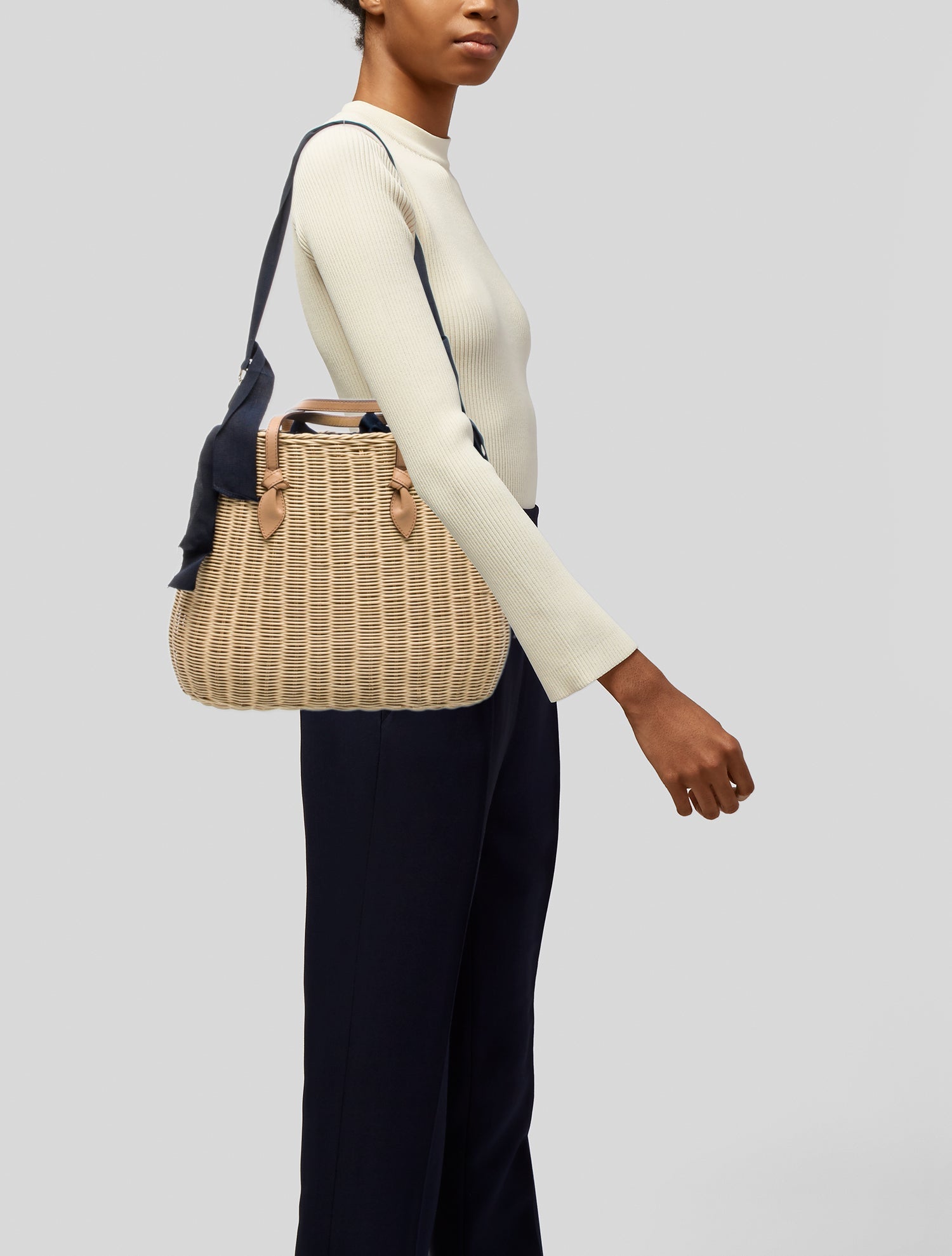 Pamela Munson Wicker Bucket Bag