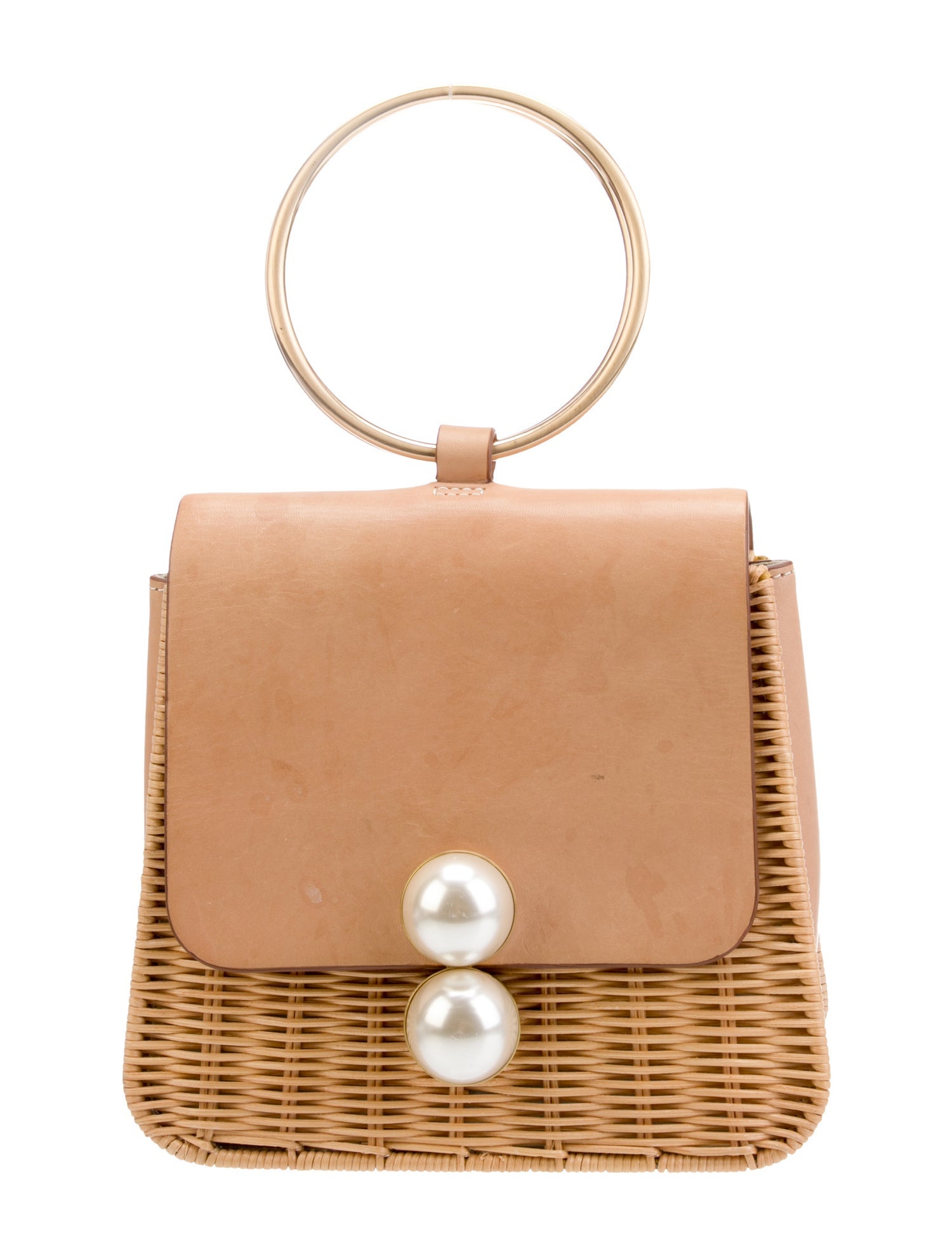 Pamela Munson Wicker Top Handle Bag