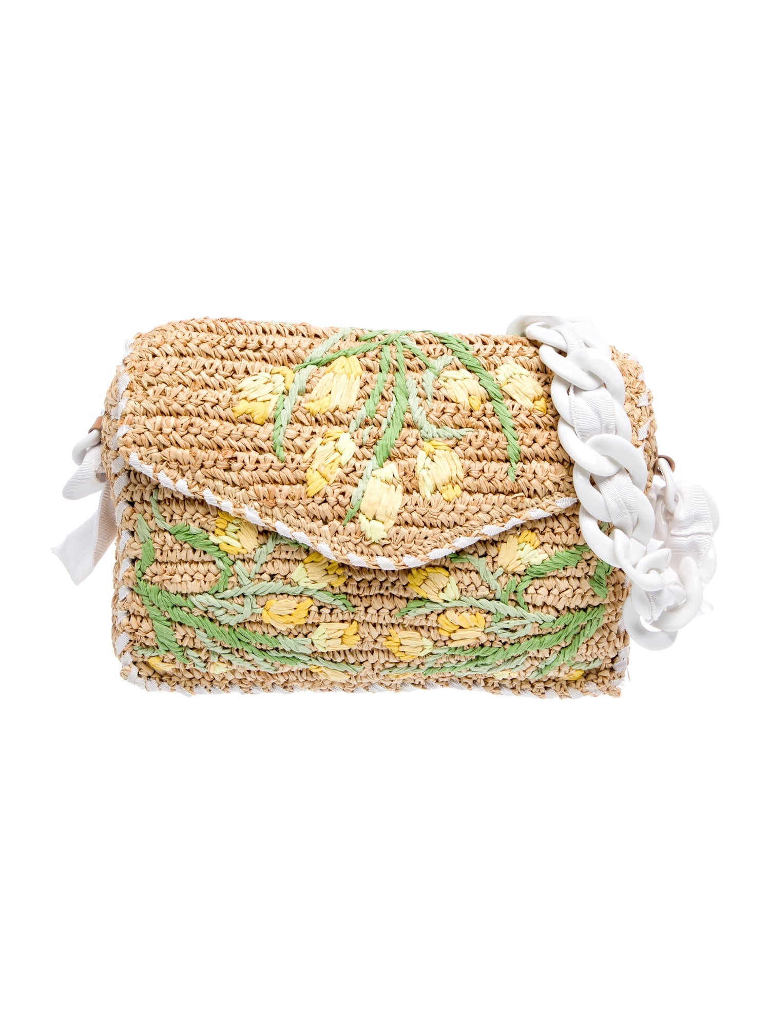 Pamela Munson Raffia Shoulder Bag