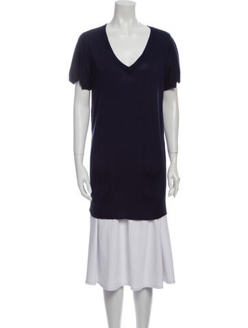 Preen Line Tops V-Neck Short Sleeve Tunic XS