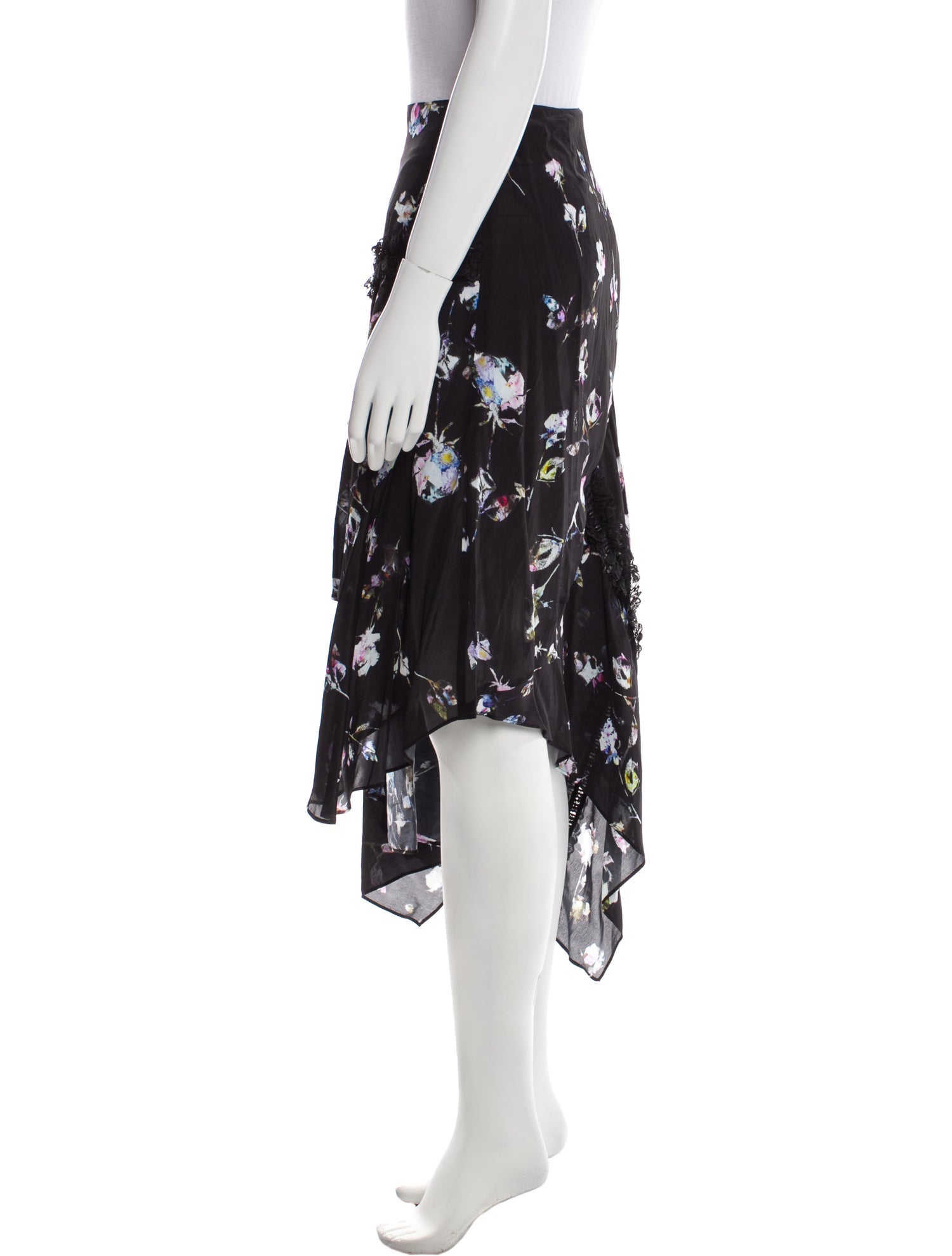 Preen Line Floral Print Midi Length Skirt