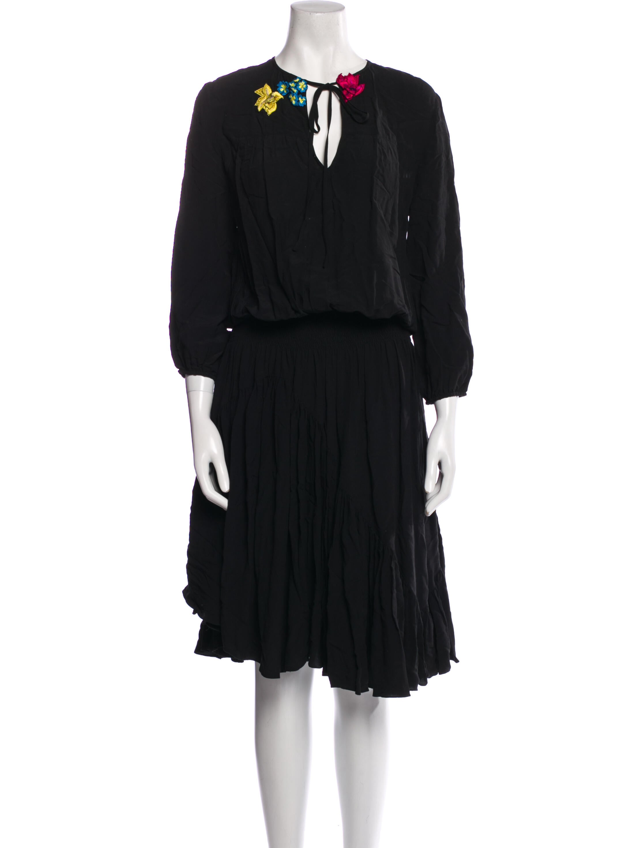 Preen Line V-Neck Midi Length Dress